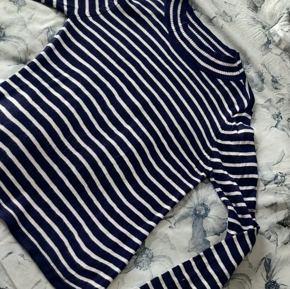 Striped tunic sweater